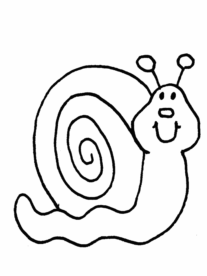 Coloriage Escargot Facile - Facile à imprimer