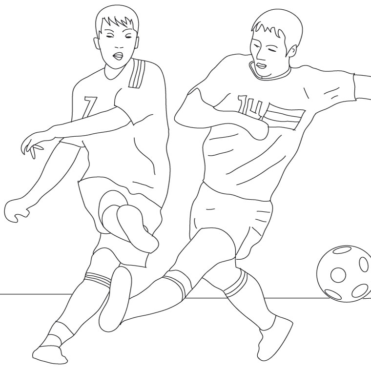 Coloriage Espagne Foot - Foot à imprimer