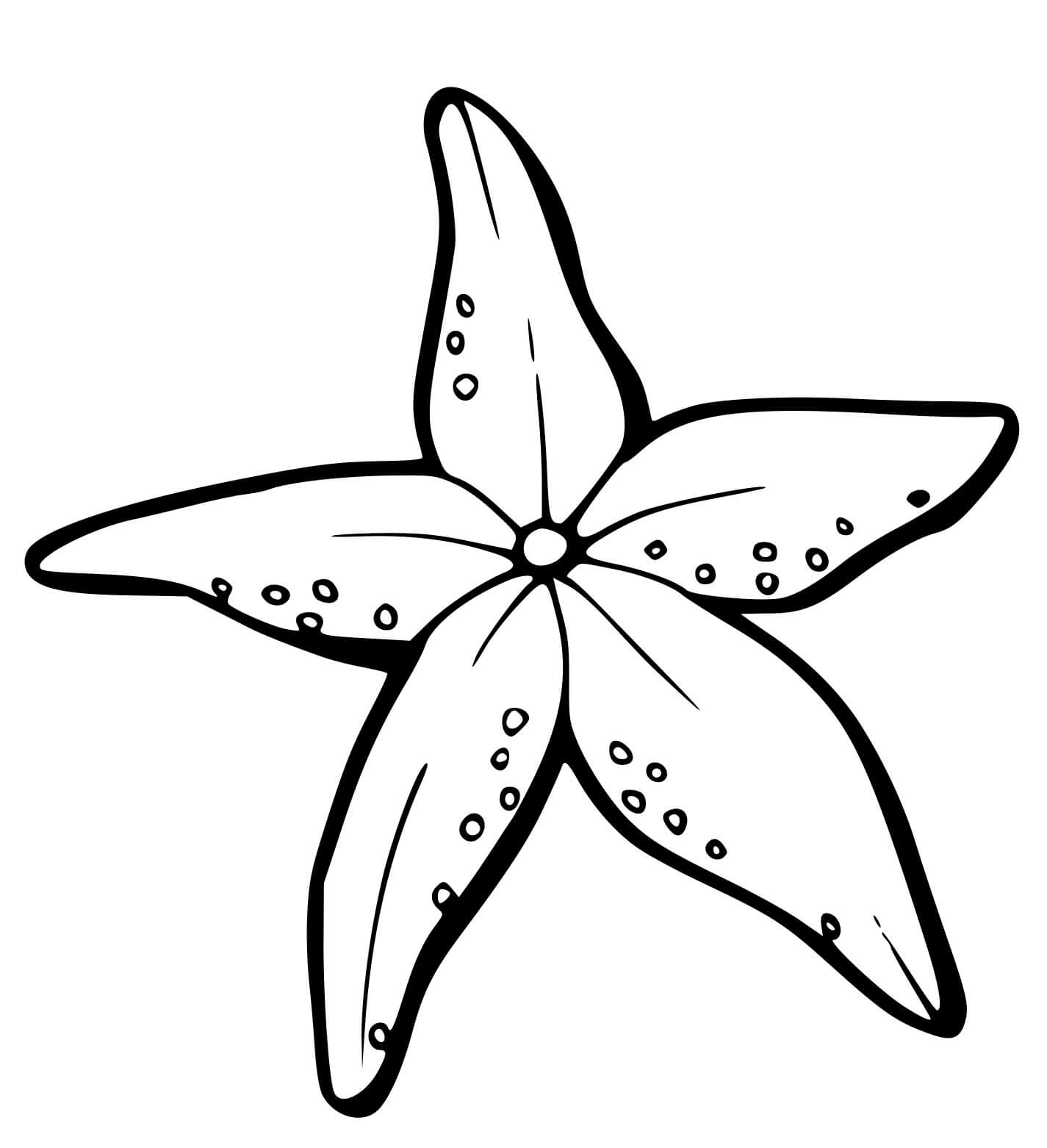Coloriage Étoile De Mer En Forme De Fleurs - Étoile de mer à imprimer