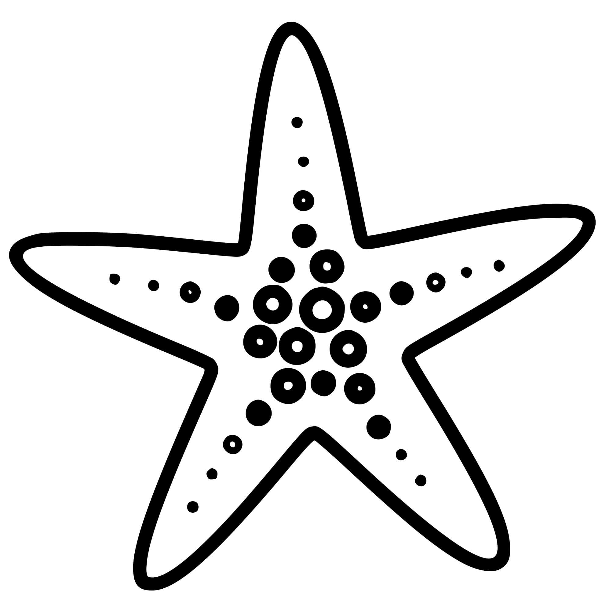 Coloriage Étoile De Mer Forcipulatida - Étoile de mer à imprimer