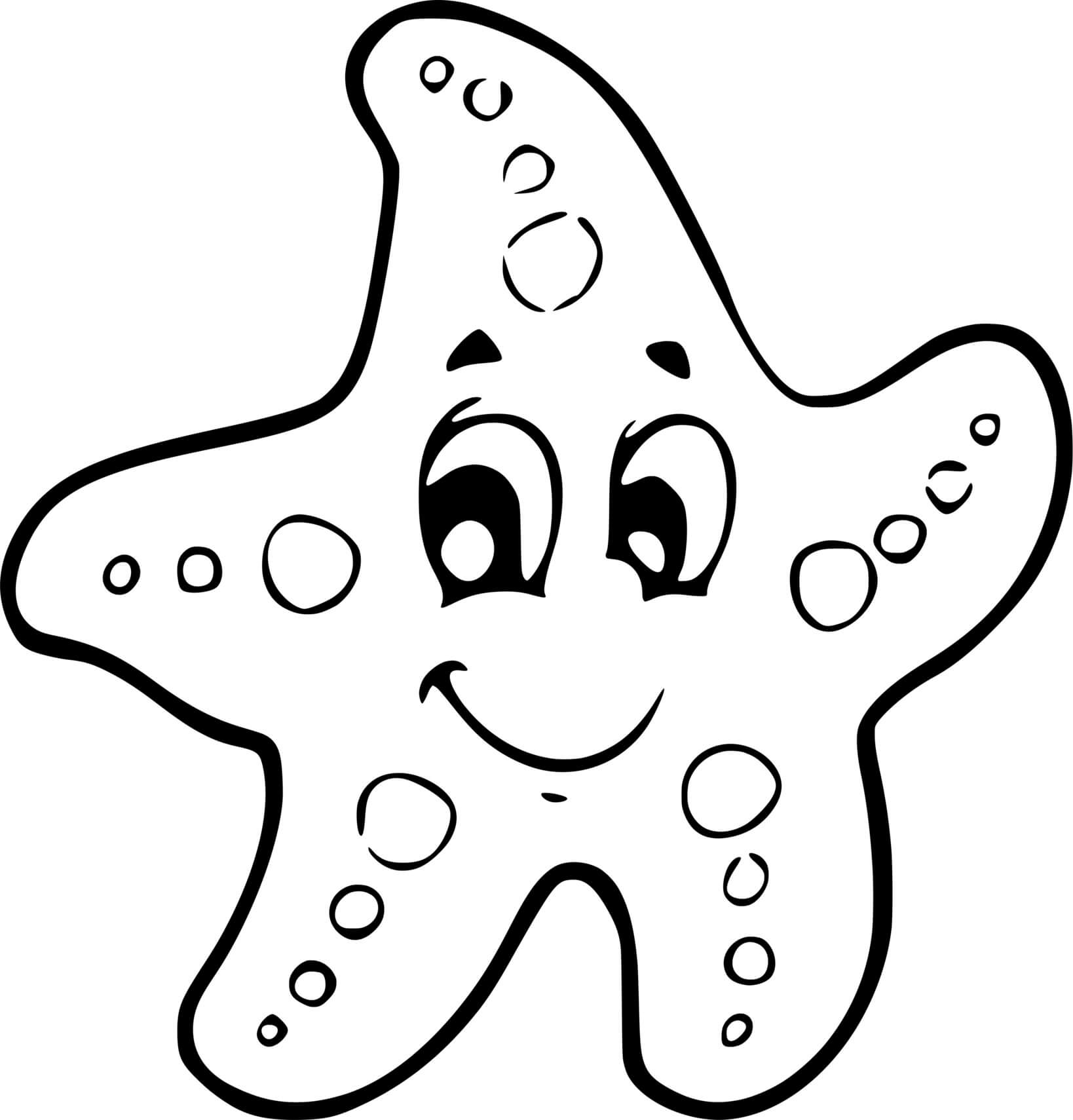Coloriage Étoile De Mer Maternelle Grande Section - Animaux de la mer à imprimer