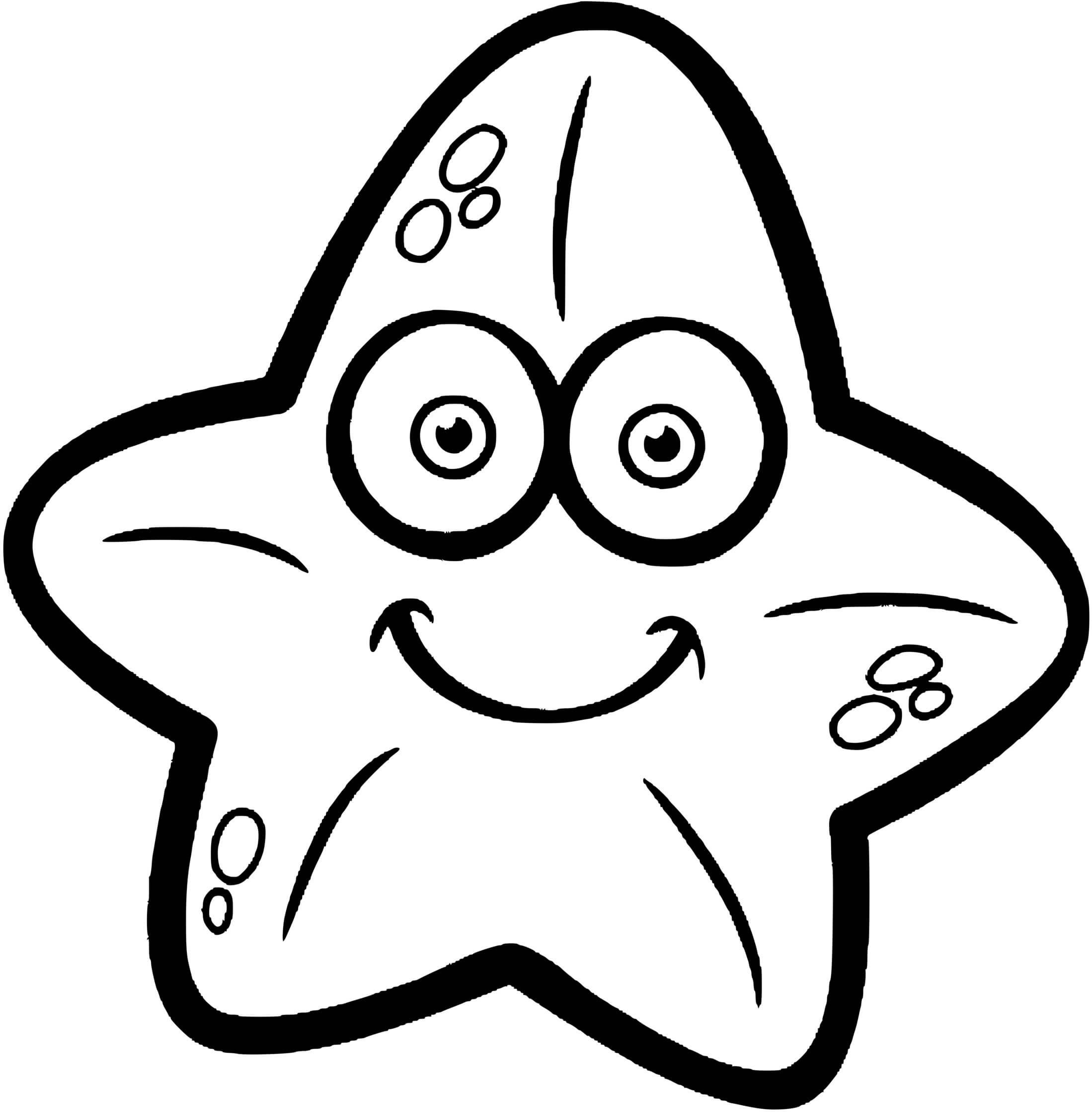 Coloriage Étoile De Mer Pour Enfants - Étoile de mer à imprimer