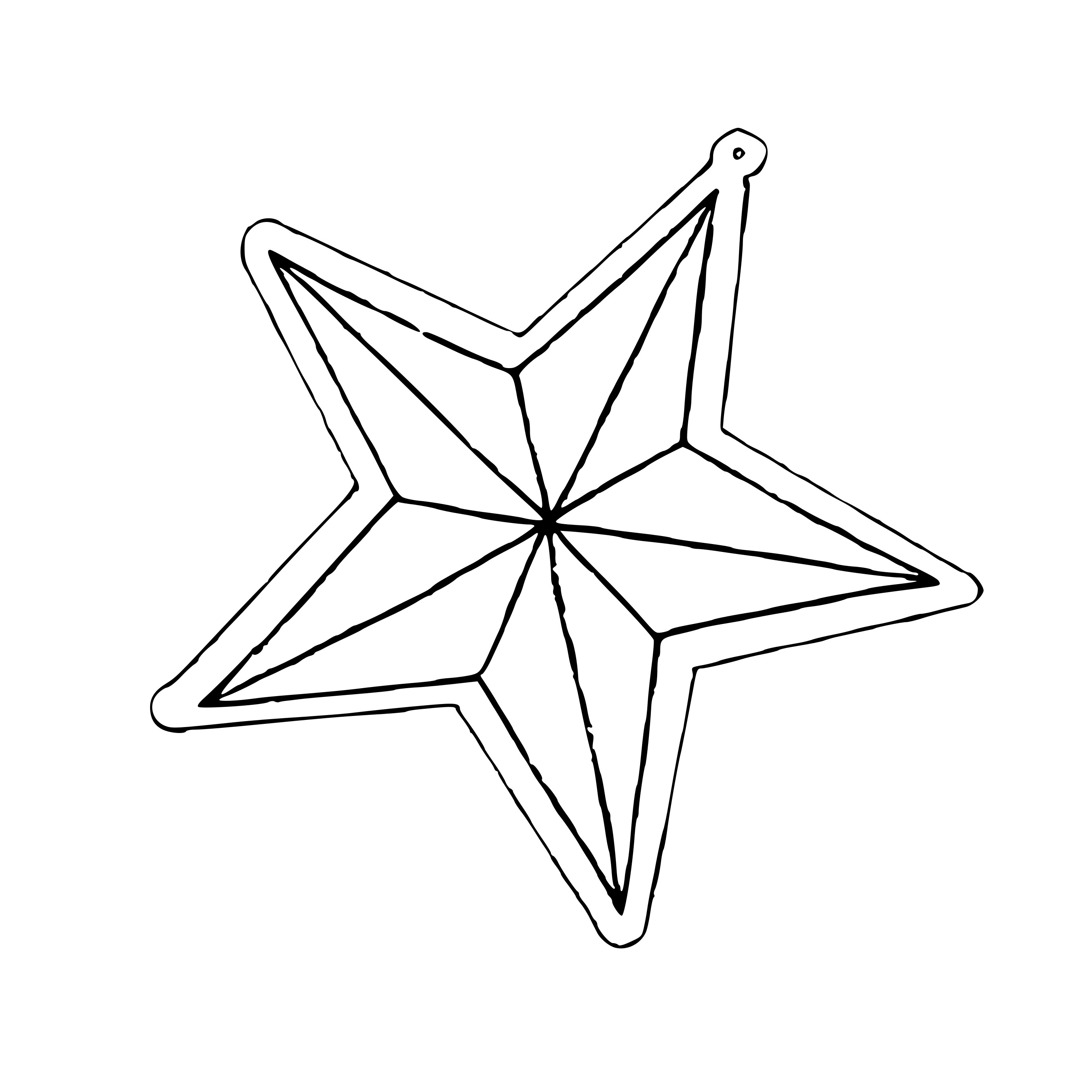 Coloriage Étoile De Noël - Étoile à imprimer