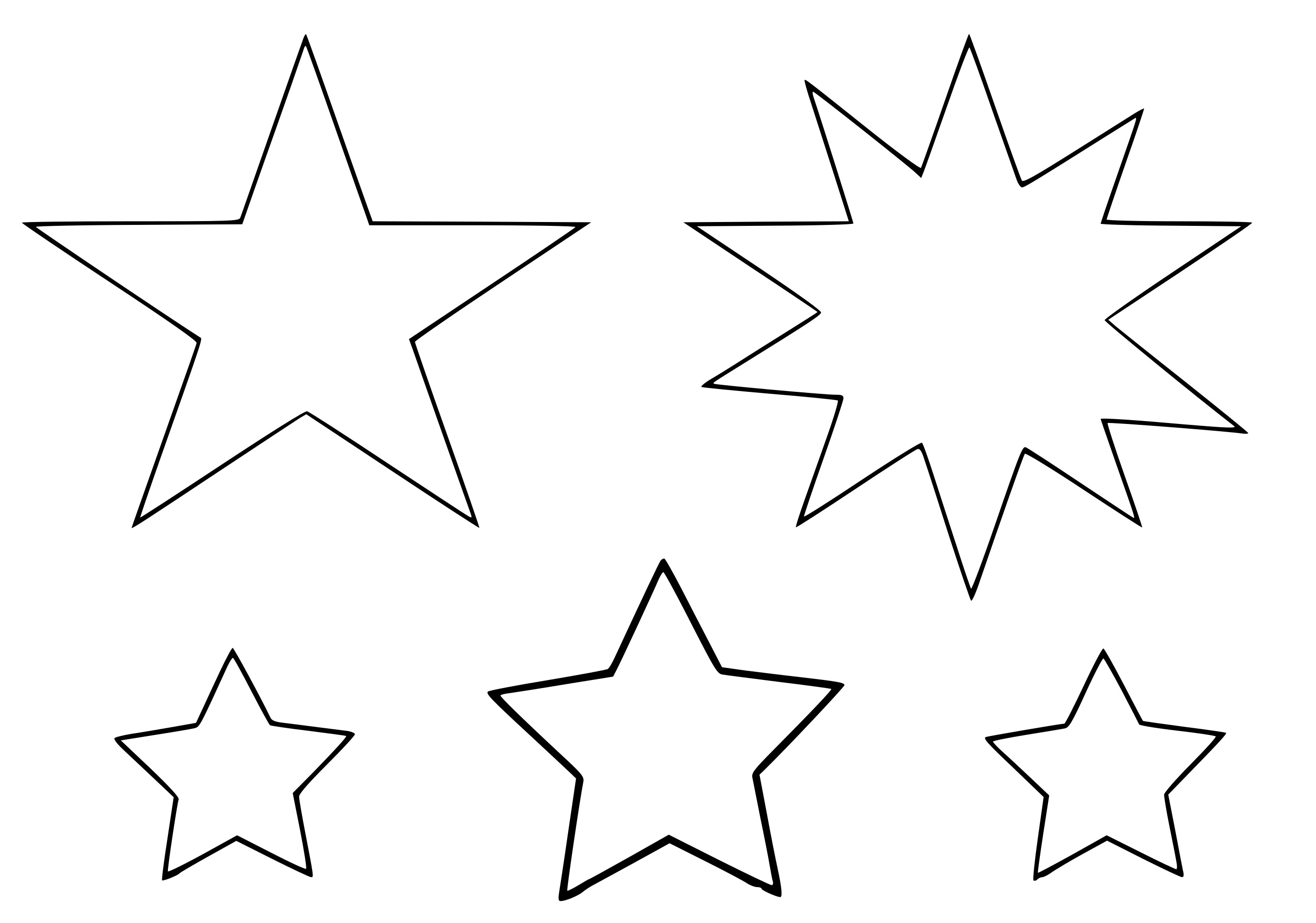 Coloriage Étoile Differentes - Étoile à imprimer