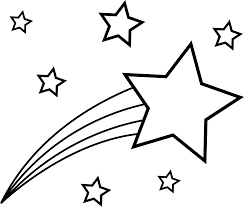Coloriage Étoile Filante Dans Le Ciel - Étoile à imprimer