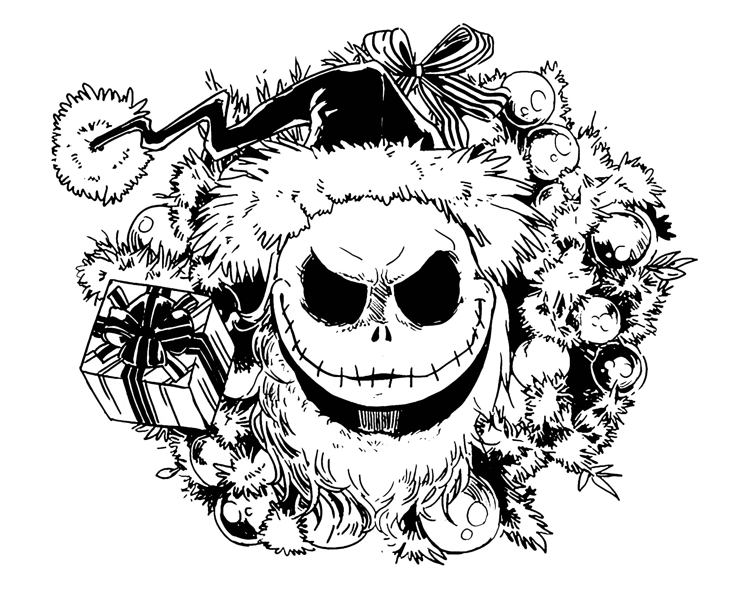 Coloriage Étrange Noël De Mr Jack - Monsieur jack à imprimer