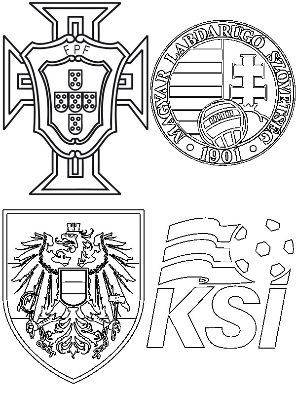 Coloriage Euro 2016 France Foot Portugal Autriche Hongrie Islande - Foot à imprimer