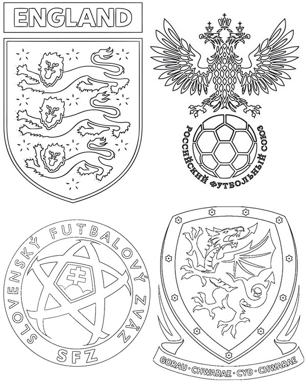 Coloriage Euro 2016 France Football Angleterre Russie Slovaquie Pays De Galles - Foot à imprimer