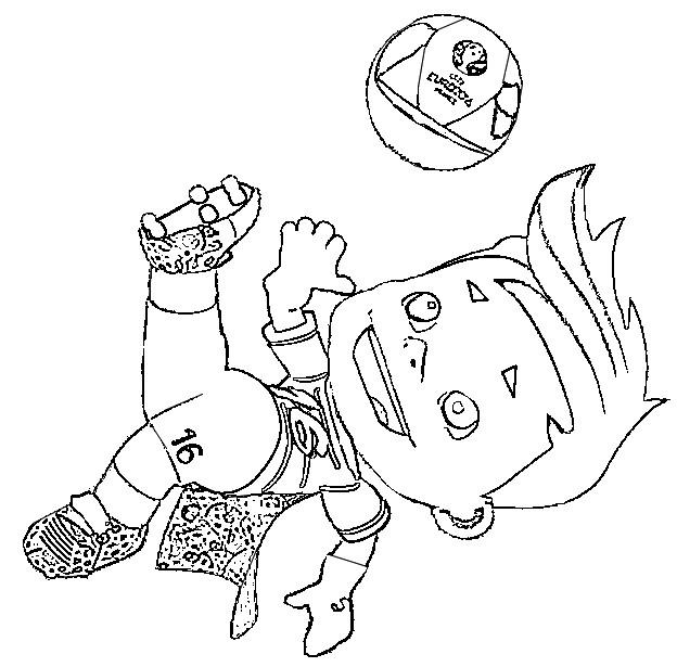 Coloriage Euro 2016 France Victor Mascotte - Foot à imprimer