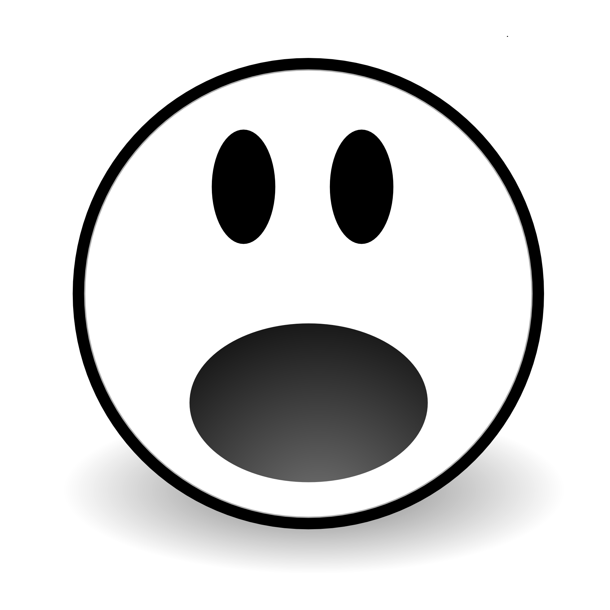Coloriage Face Surprise Black White Line Art - Emoji à imprimer