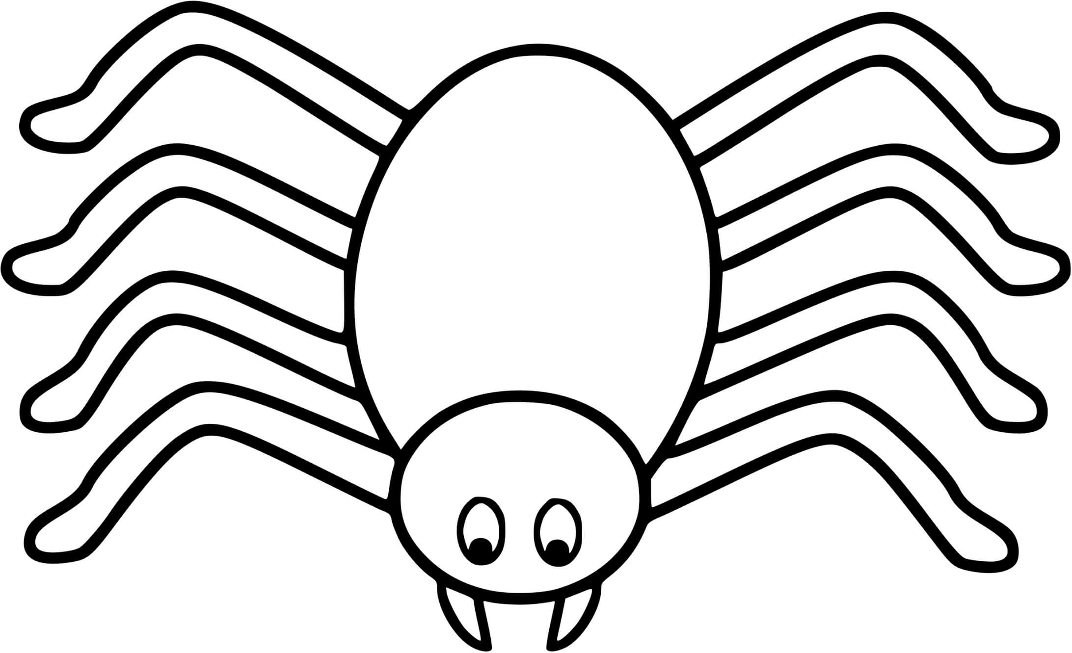 Coloriage Facile Araignée Simple - Araignée à imprimer