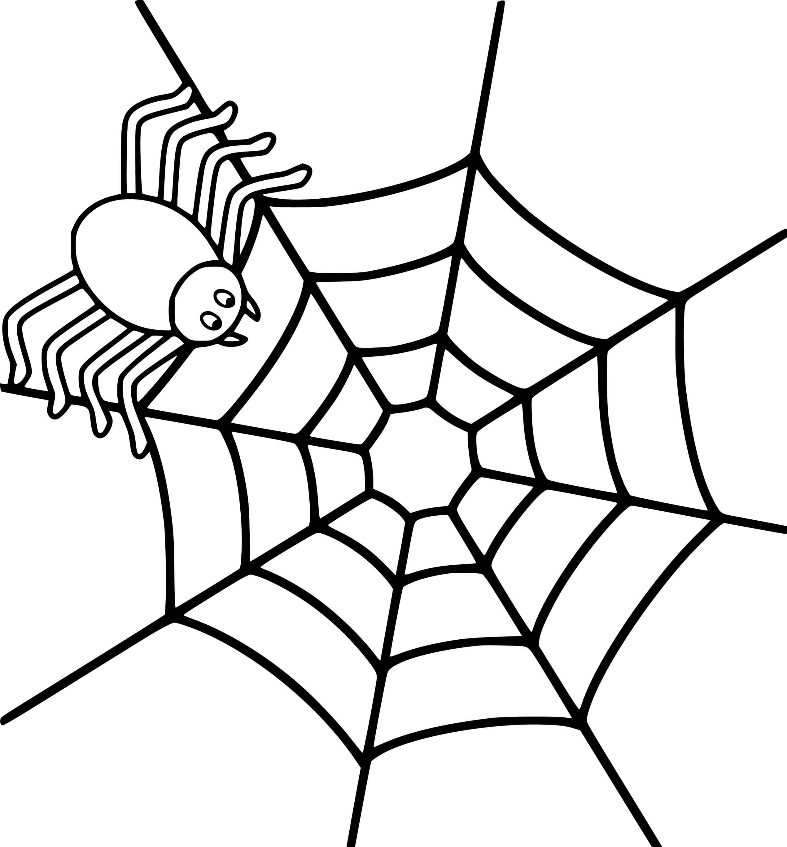Coloriage Facile Araignée - Araignée à imprimer