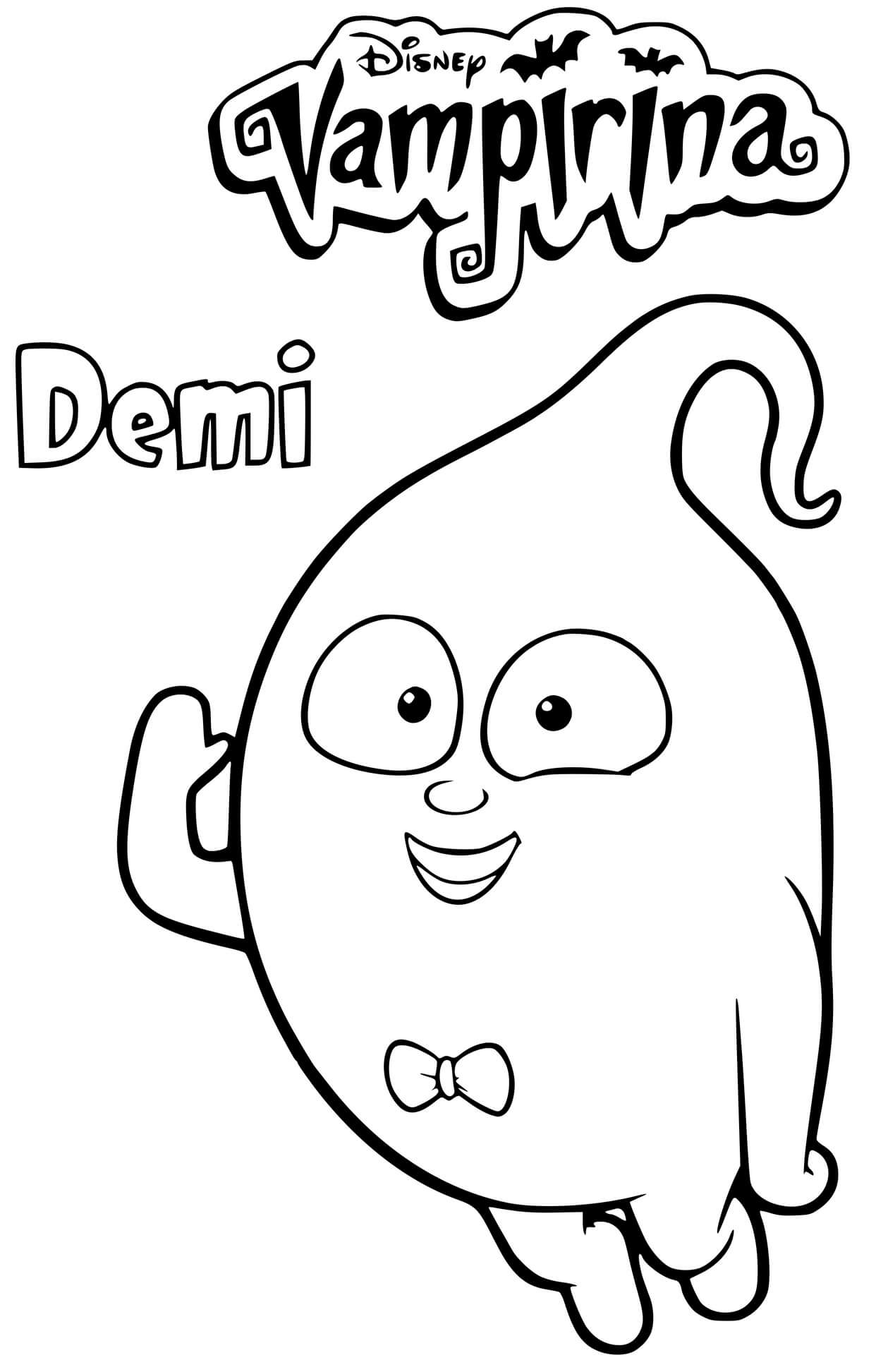 Coloriage Fantôme Demi De Vampirina Disney - Vampirina à imprimer
