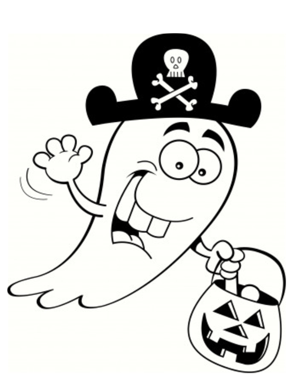Coloriage Fantôme Halloween Enfant - Halloween à imprimer