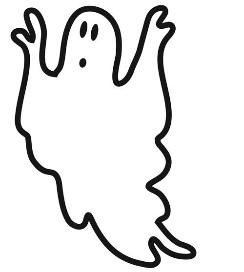 Coloriage Fantôme d'Halloween Facile pour Enfant - Halloween fantome à imprimer