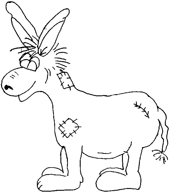 Coloriage Faux Âne - Animaux à imprimer