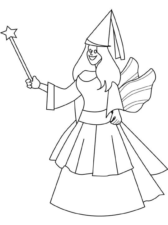 Coloriage Fée