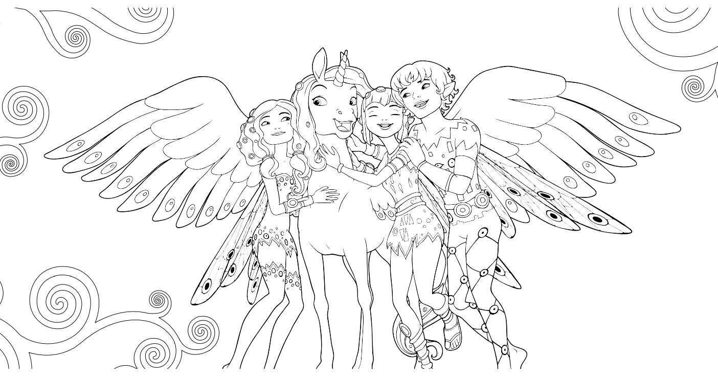 Coloriage Fée Licorne Mia Et Moi - Fée à imprimer