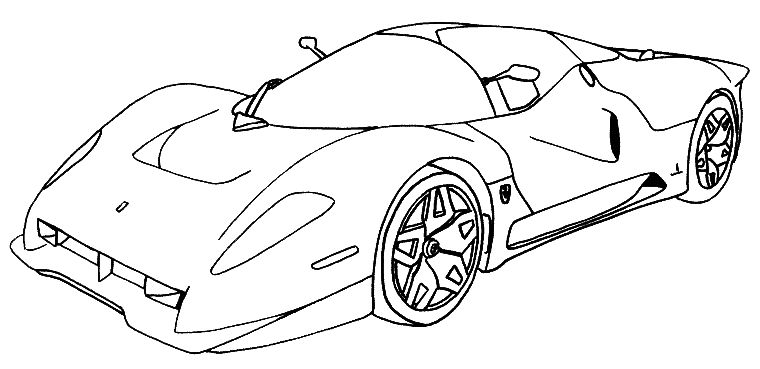 Coloriage Ferrari A Colorier - Voiture à imprimer