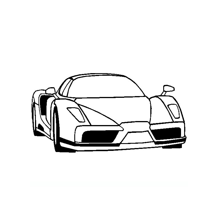 Coloriage Ferrari Enzo - Voiture à imprimer
