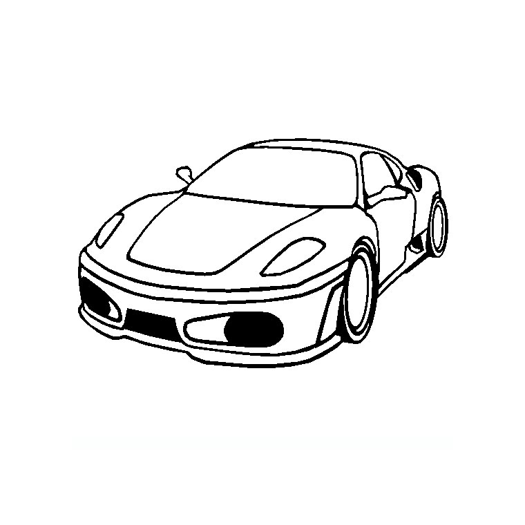 Coloriage Ferrari F430 - Voiture à imprimer
