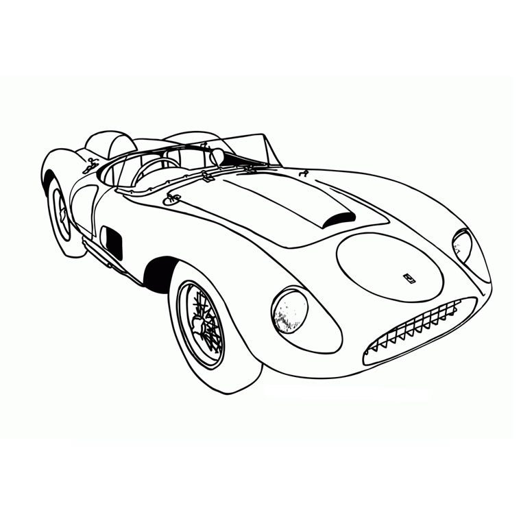 Coloriage Ferrari F70 - Voiture à imprimer