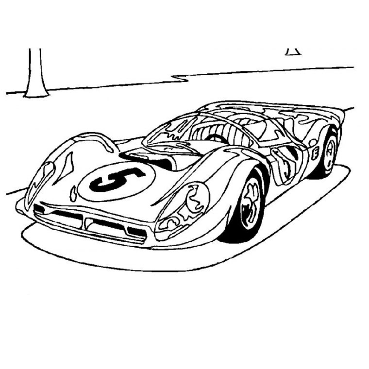 Coloriage Ferrari - Voiture à imprimer