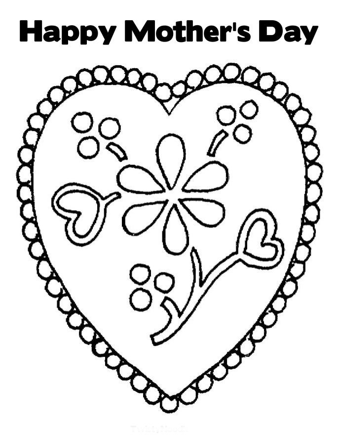 Coloriage Maman avec bouquet de fleurs colorées - Fête des mères à imprimer
