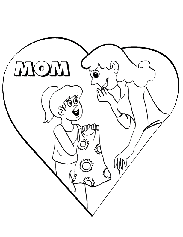 Coloriage Bouquet de roses pour maman - Fête des mères à imprimer