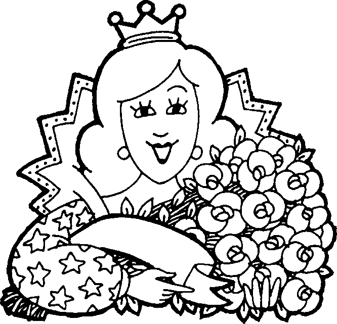 Coloriage Femme entourée de fleurs et cœurs - Fête des mères à imprimer