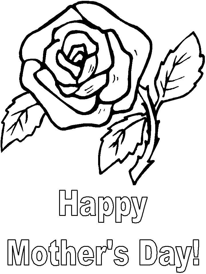 Coloriage Femme heureuse recevant des présents maternels - Fête des mères à imprimer