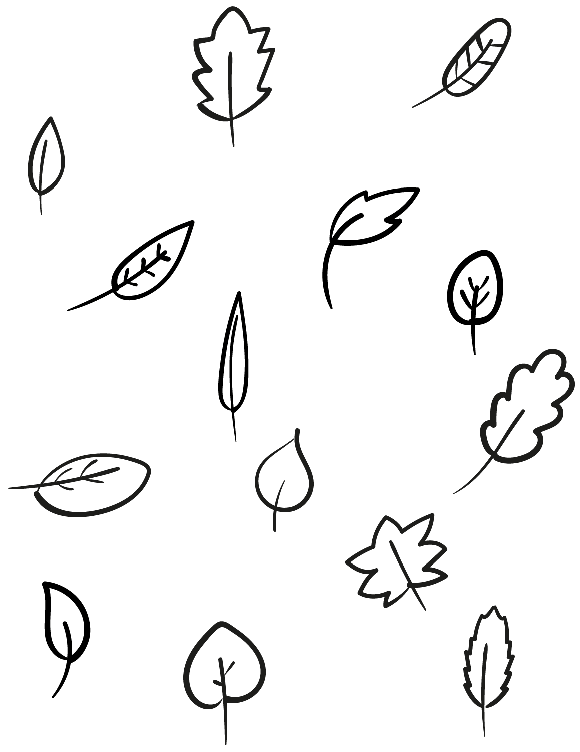 Coloriage Feuilles Automne - Feuille automne à imprimer