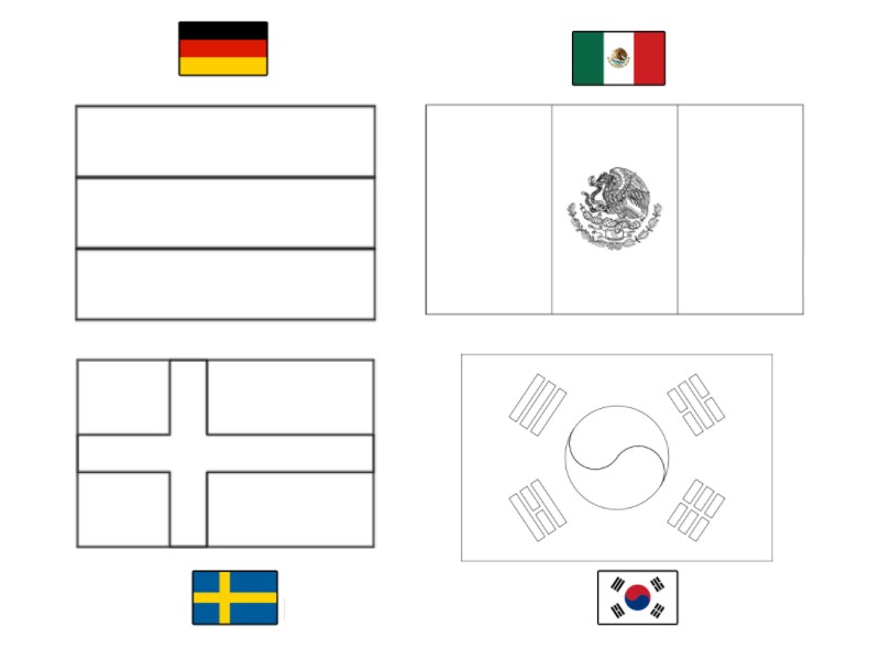Coloriage Fifa Coupe Du Monde 2018 Groupe F Mexique Suede Coree Du Sud - Foot à imprimer
