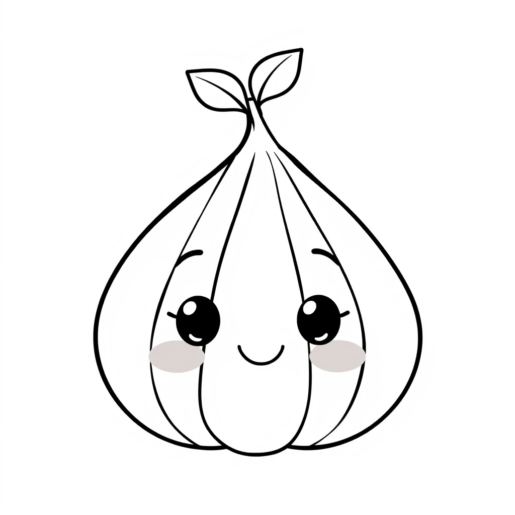 Coloriage Figue 4 Fruit Kawaii - Kawaii fruits à imprimer