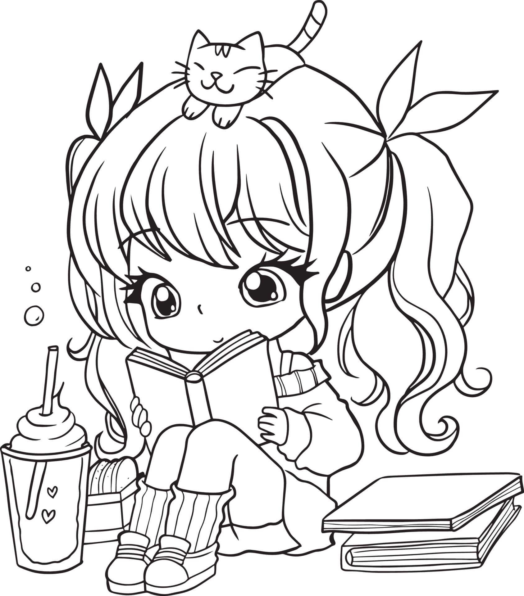 Coloriage Fille
