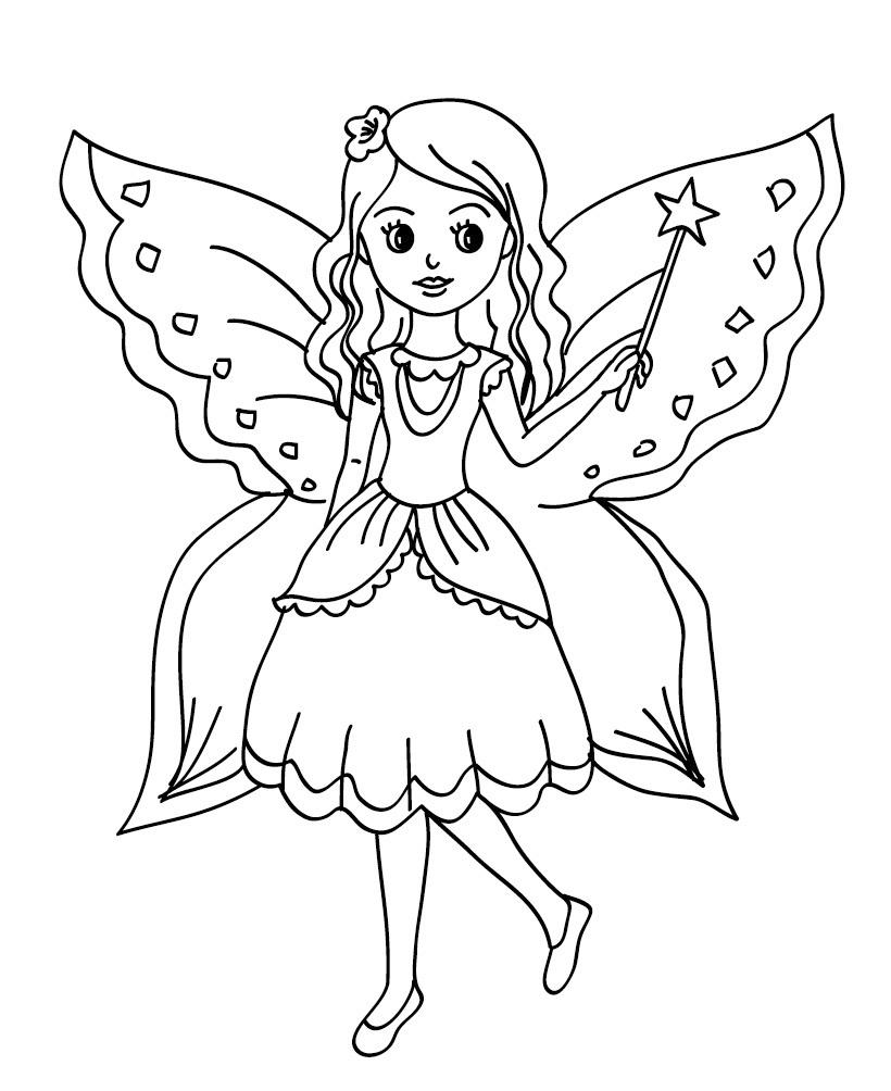 Coloriage Fille 8 Ans Fée Des Neiges - Fille à imprimer