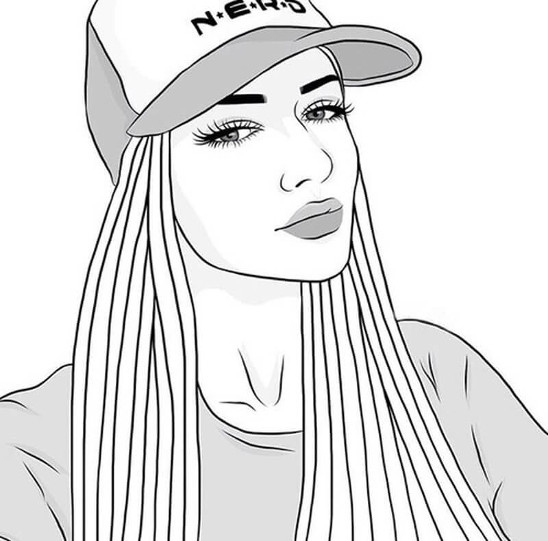 Coloriage Fille ado