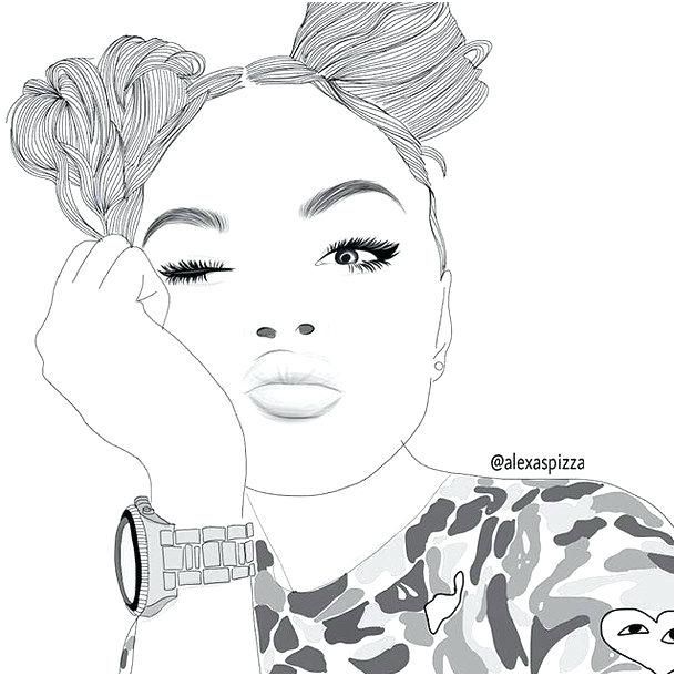 Coloriage Fille Ado Swag - Fille ado à imprimer