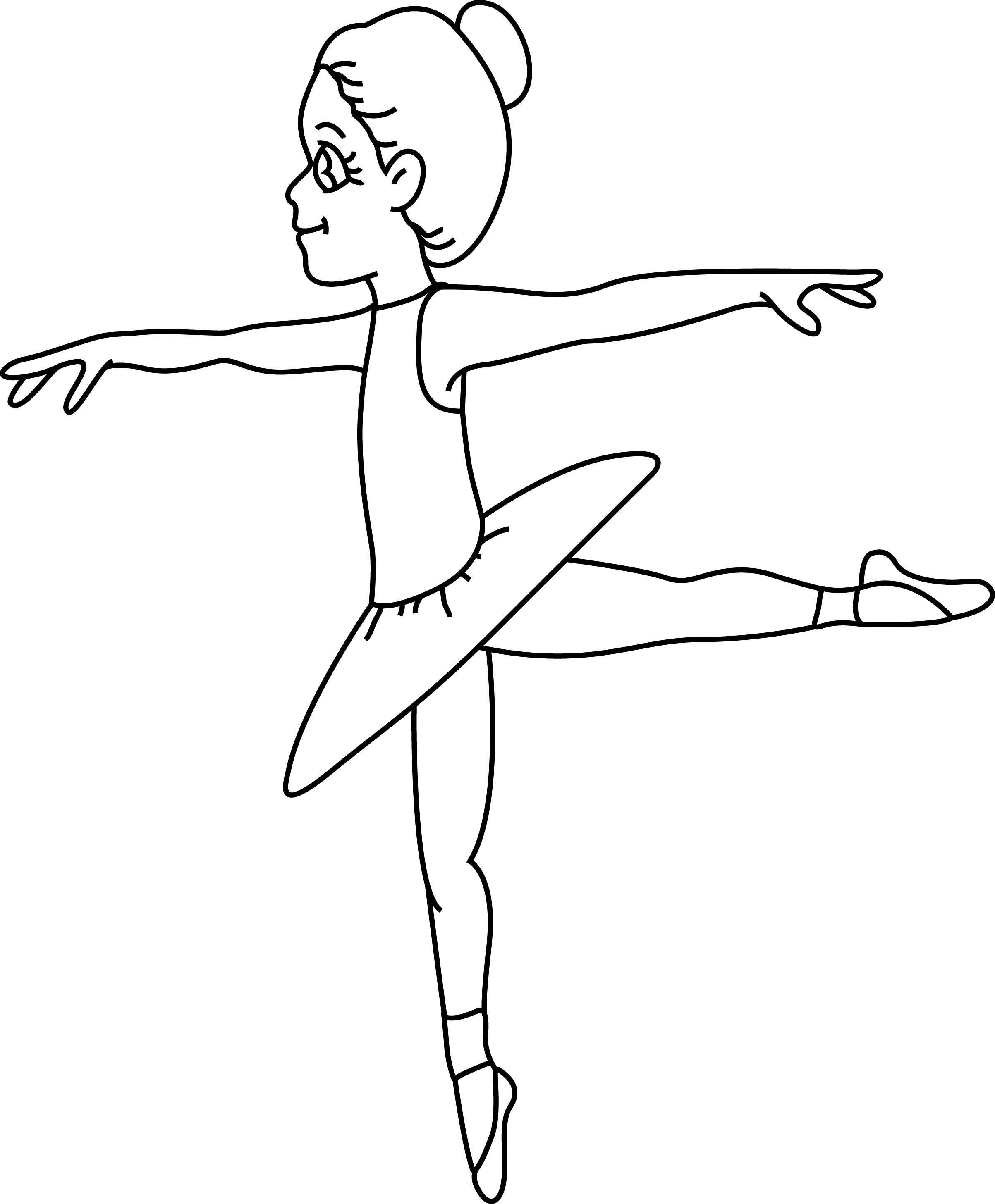 Coloriage Jeune Danseuse Élégante - Danseuse à imprimer