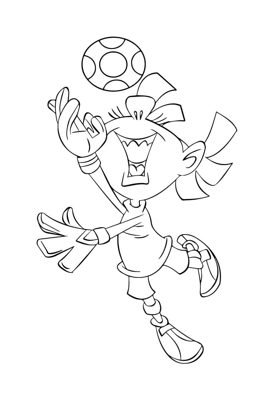 Coloriage Fille Gardienne De But Foot - Foot à imprimer
