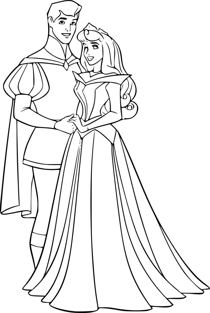 Coloriage Fille La Belle Au Bois Dormant - Fille à imprimer