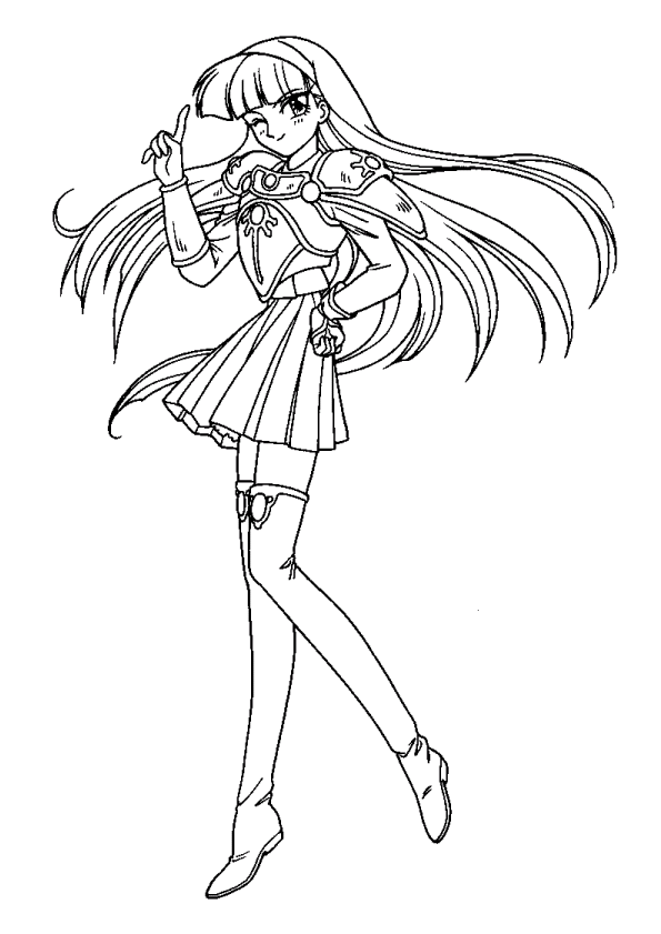 Coloriage Fille Manga 11 - Manga à imprimer