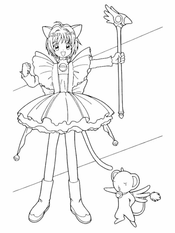 Coloriage Fille anime aux traits délicats - Manga à imprimer