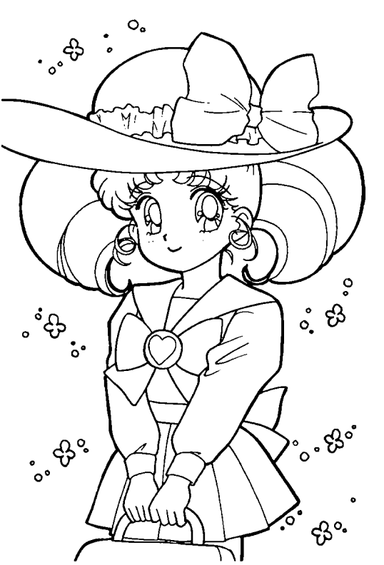 Coloriage Fille Manga 19 - Manga à imprimer
