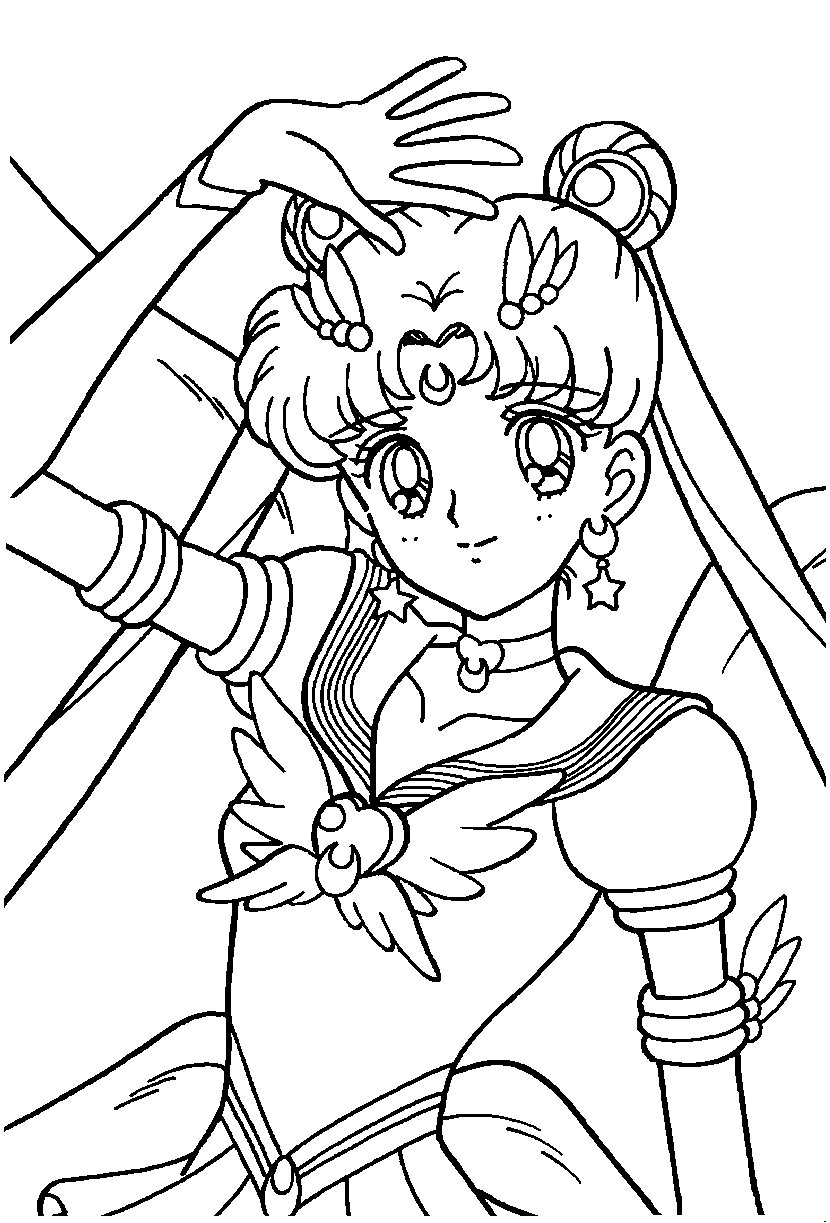 Coloriage Héroïne manga au style kawaii sophistiqué - Manga à imprimer