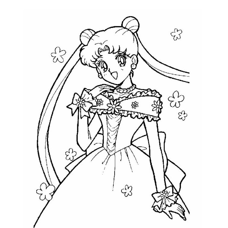 Coloriage Fille Princesse - Fille à imprimer