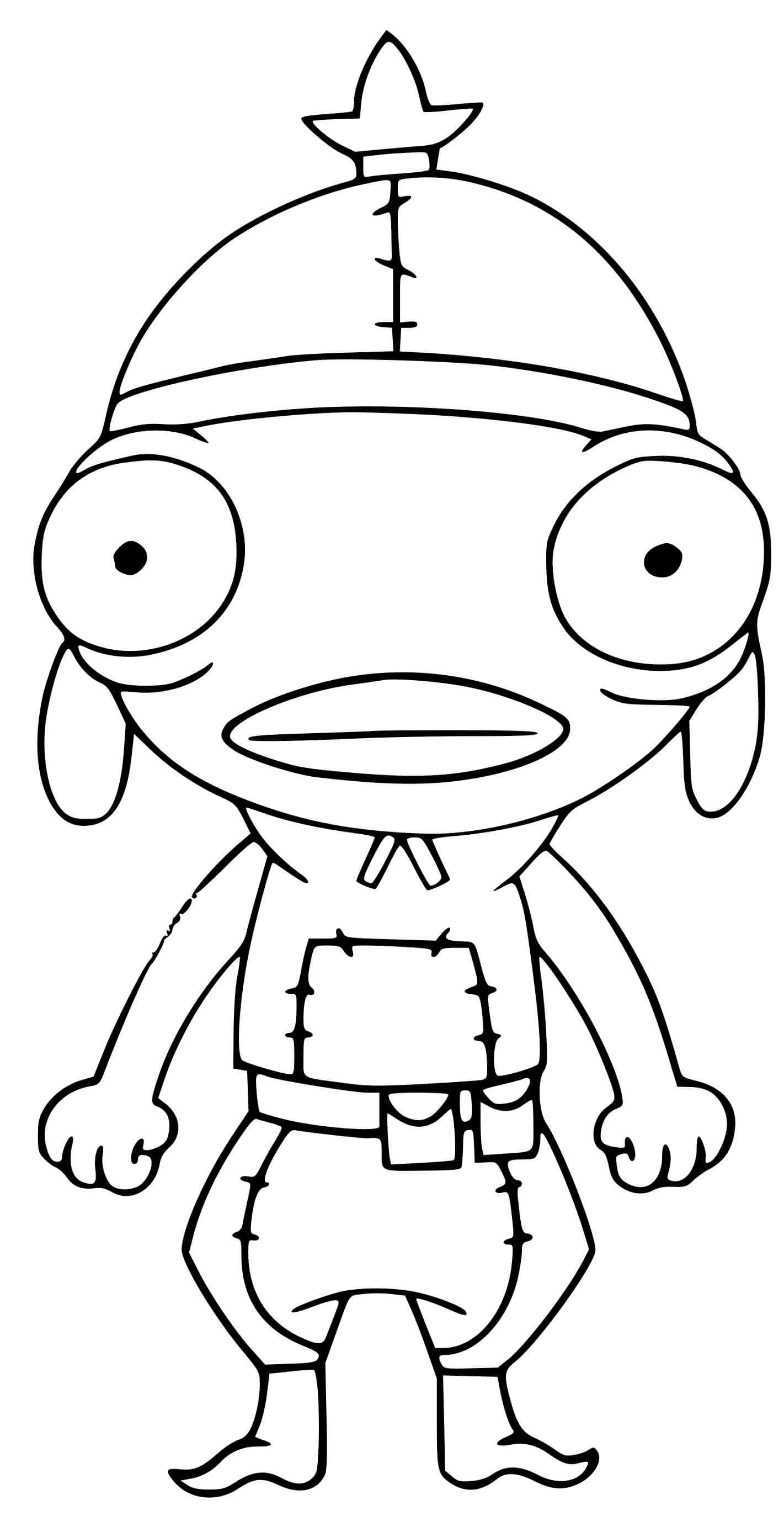 Coloriage Fishstick Rare Outfit - Fortnite à imprimer