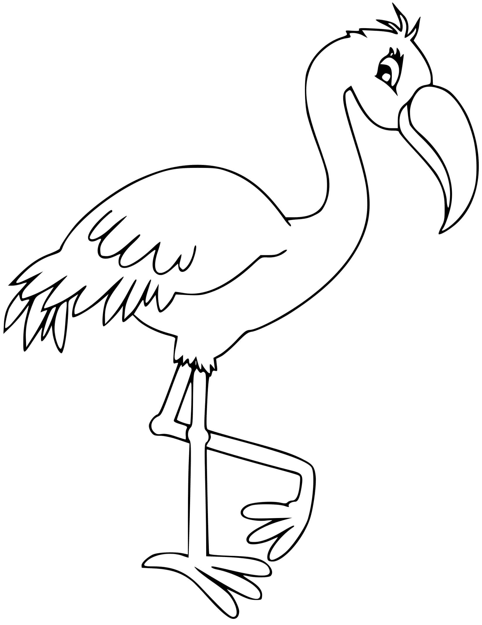 Coloriage Flamant rose