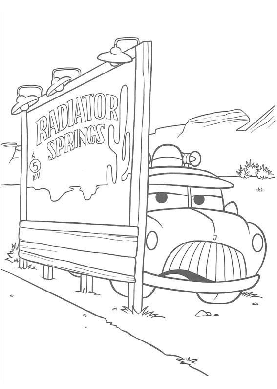 Coloriage Flash Mcqueen Planque Sherif - Garçon à imprimer