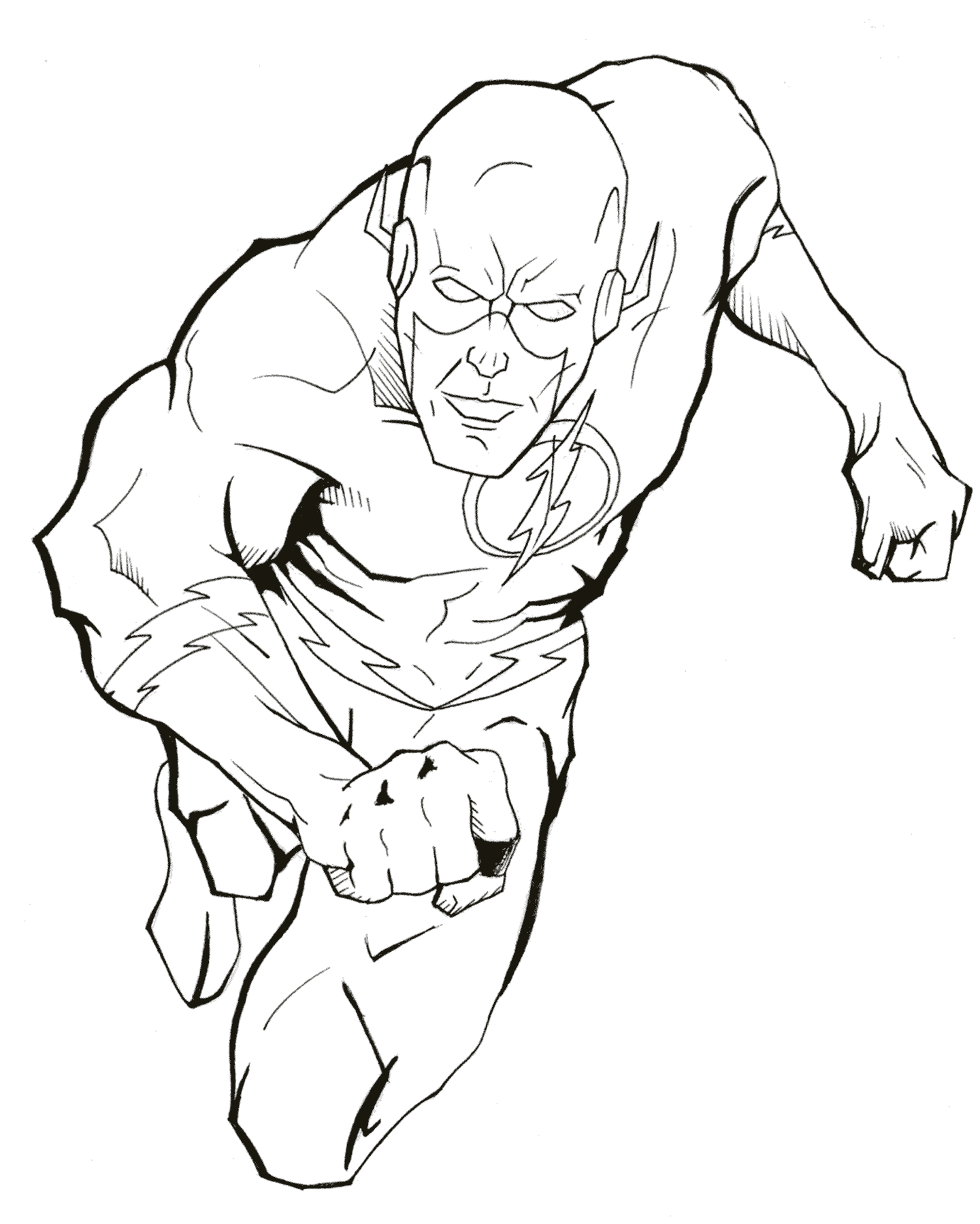 Coloriage Flash Super Héros Hd - Super héros à imprimer